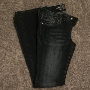 Express Dark Wash Boot Cut Jeans